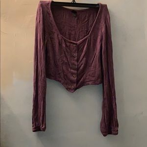 Xs purple crop top
